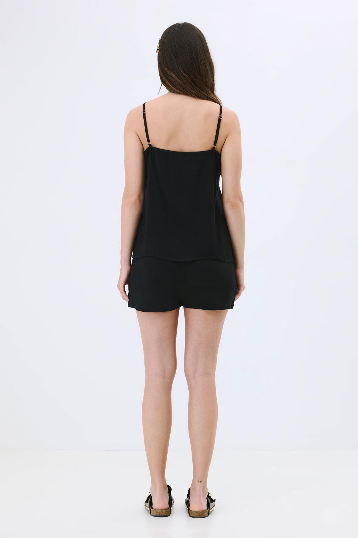Viskose Pyjama-Set mit Shorts
