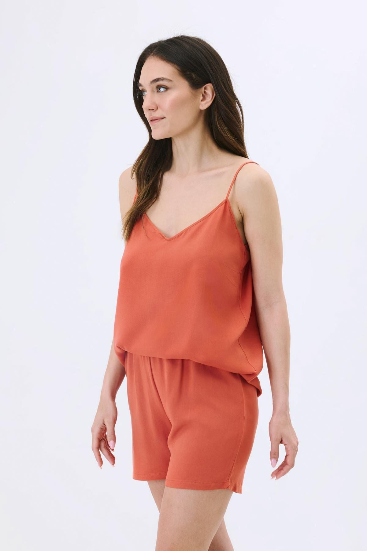 Viskose Pyjama-Set mit Shorts