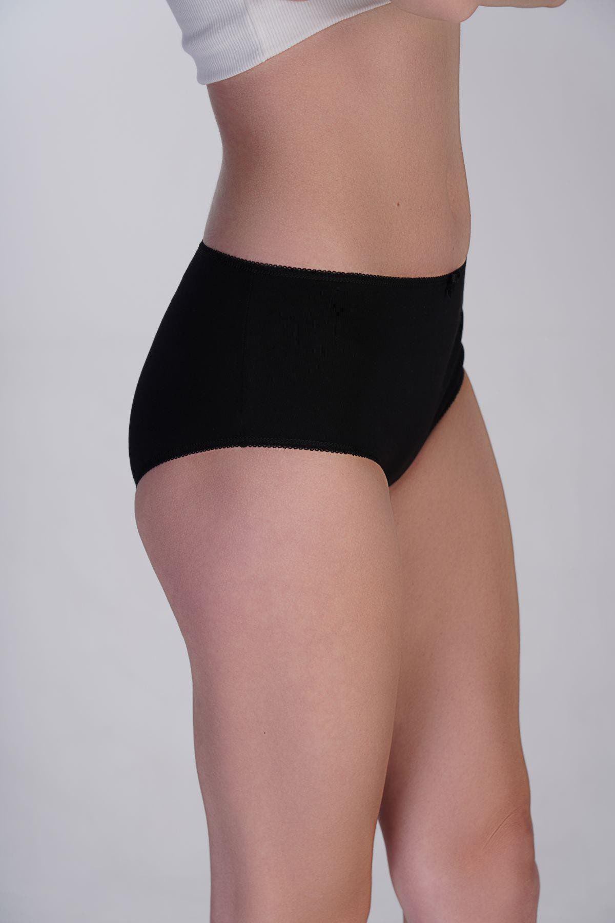 3er-Pack Baumwollslips Schwarz/Weiß/Beige