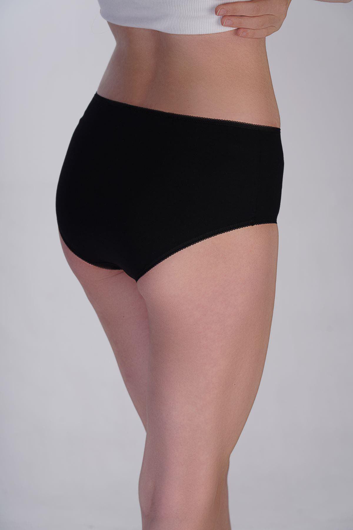 3er-Pack Baumwollslips Schwarz/Weiß/Beige