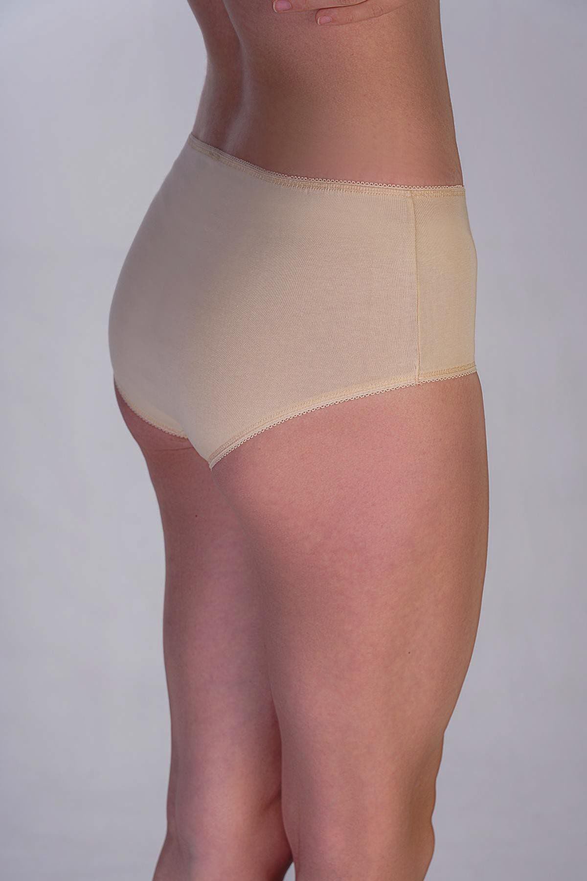 3er-Pack Baumwollslips Schwarz/Weiß/Beige