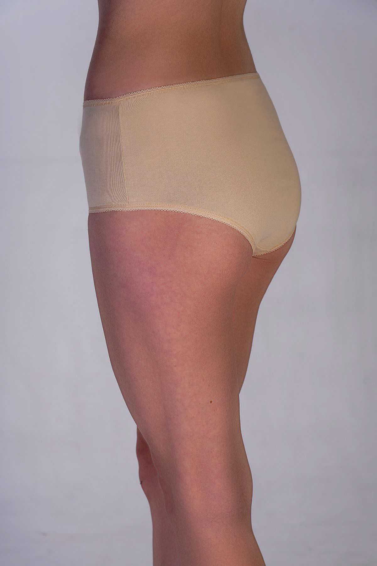 3er-Pack Baumwollslips Schwarz/Weiß/Beige