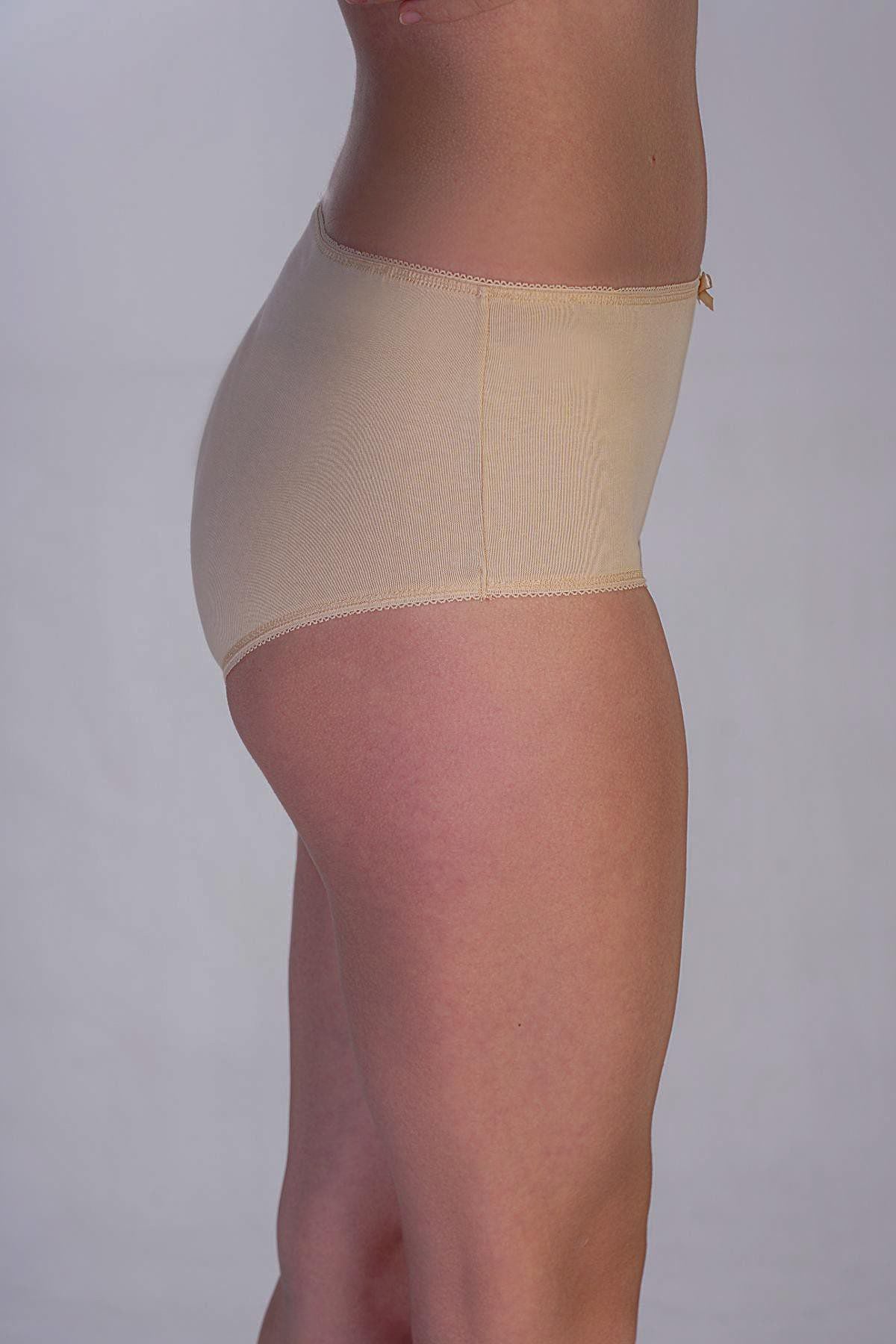 3er-Pack Baumwollslips Schwarz/Weiß/Beige
