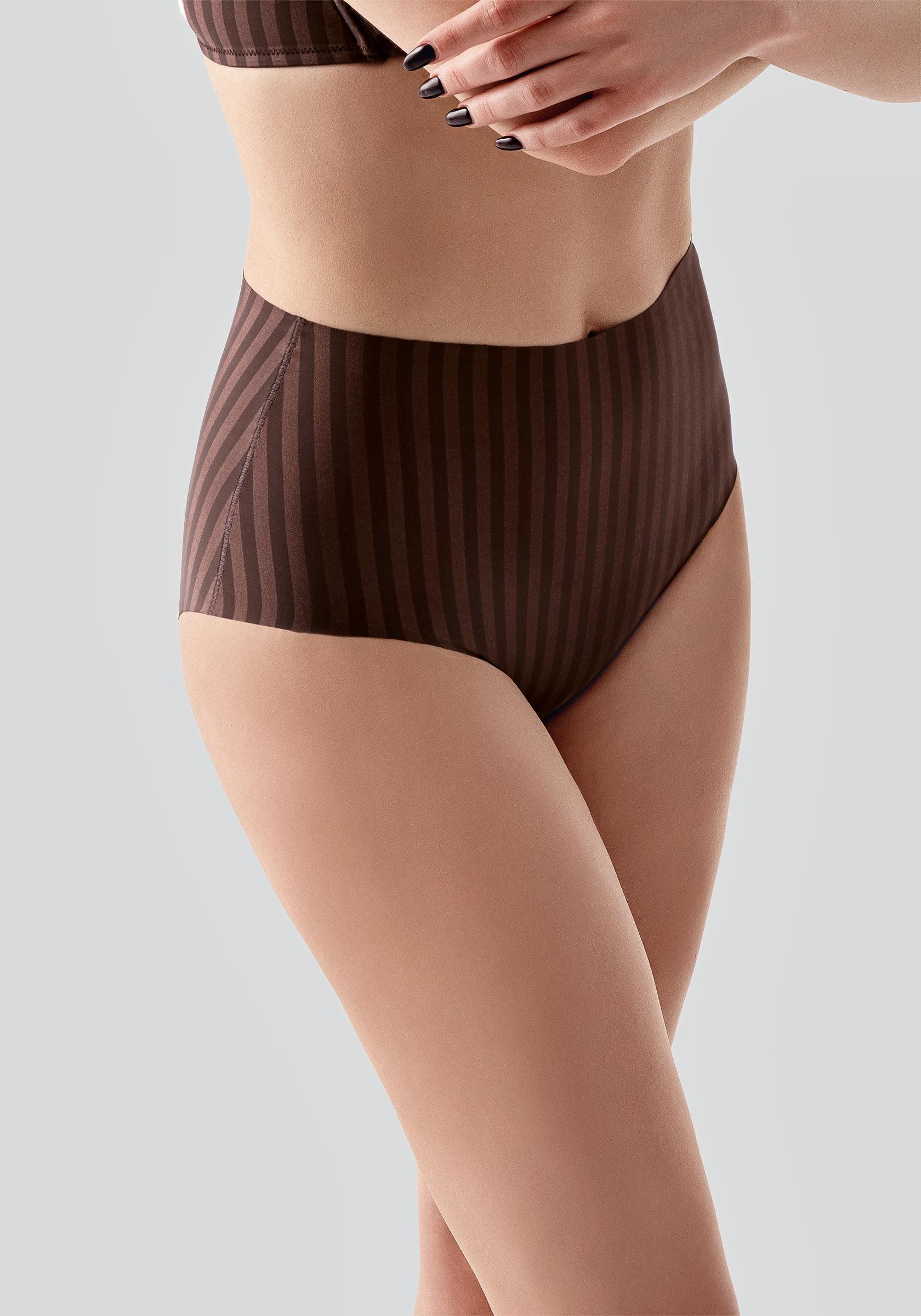 Laser Cut Hohe Taille Slip C19211 Cappuccino