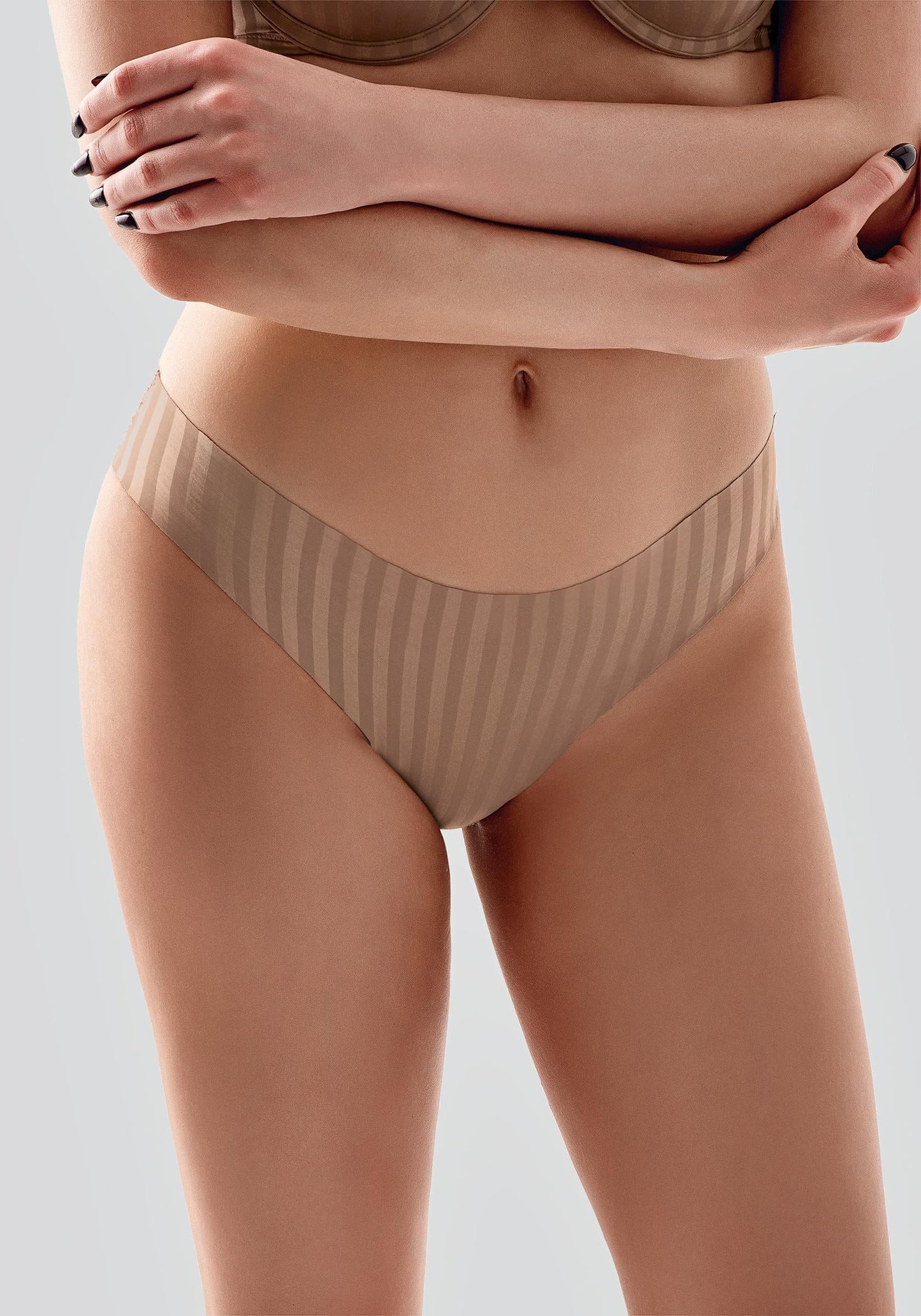 Laser Cut Nahtlose Unterhose C19213 Braun