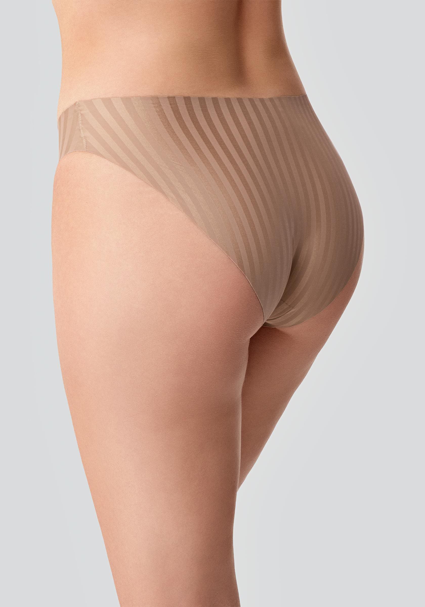 Laser Cut Nahtlose Unterhose C19213 Braun