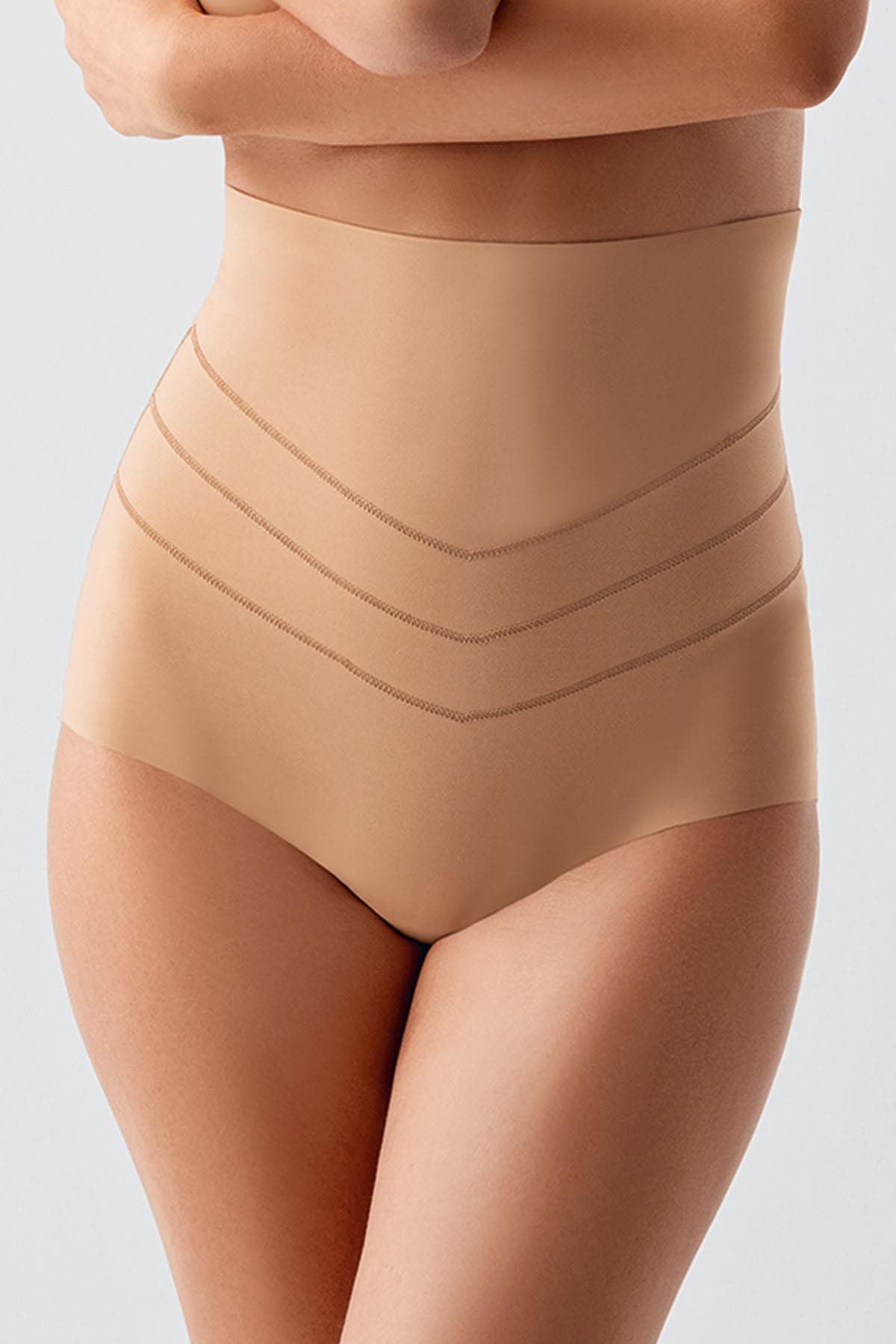 Hohe Taille Laser Cut Brief Shaper