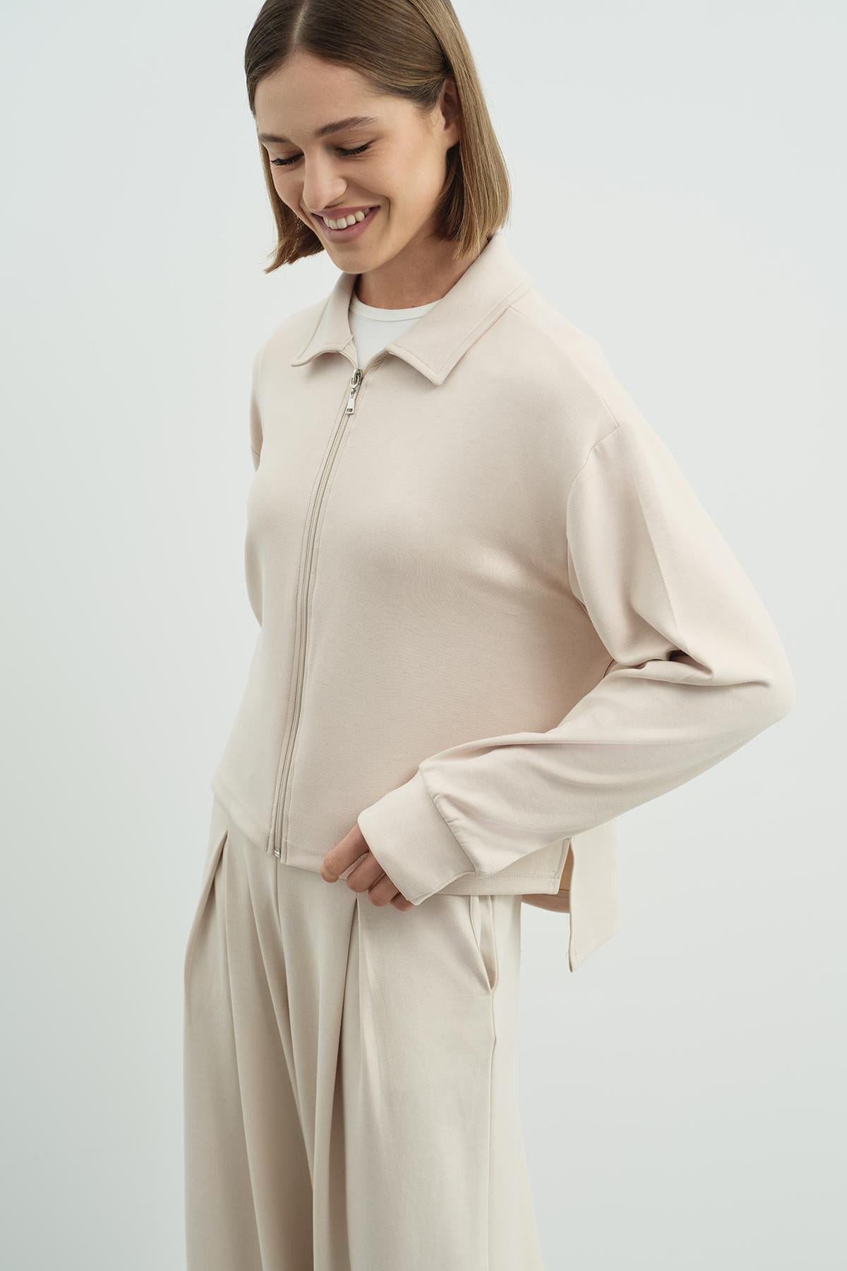 Pure Touch Einfache Faltenhose CC7007 Braun