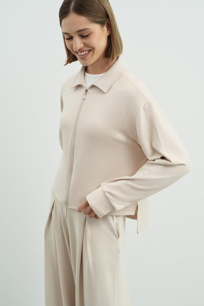 Pure Touch Einfache Faltenhose CC7007 Braun