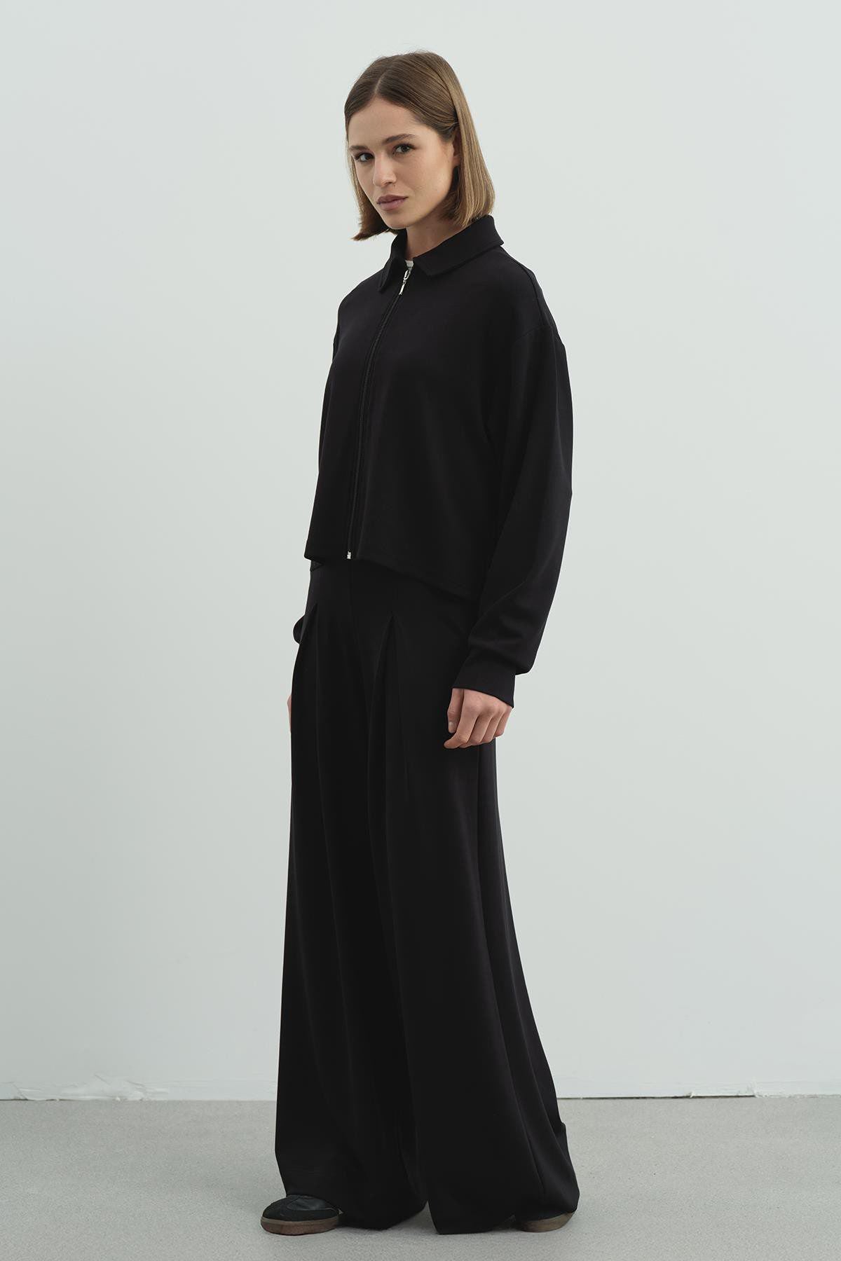 Pure Touch Einfache Faltenhose CC7007 Braun