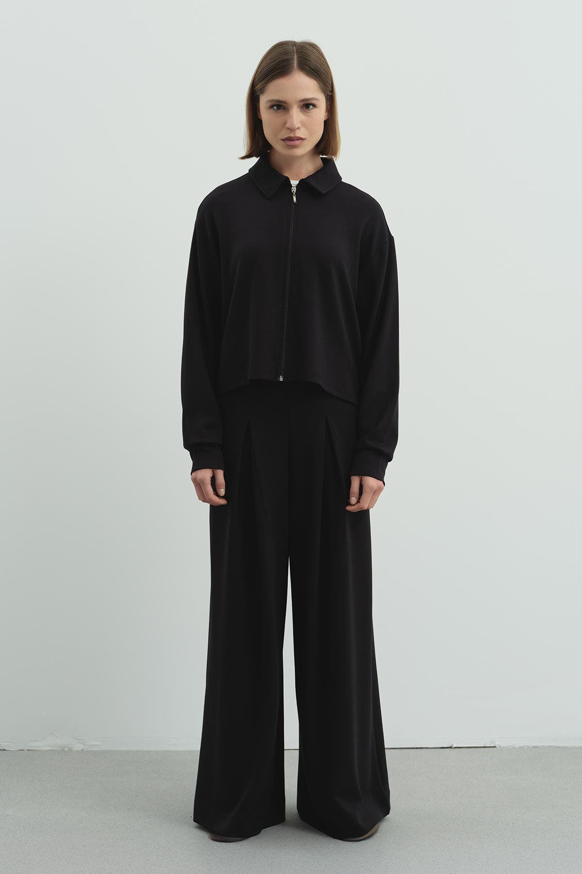 Pure Touch Einfache Faltenhose CC7007 Braun