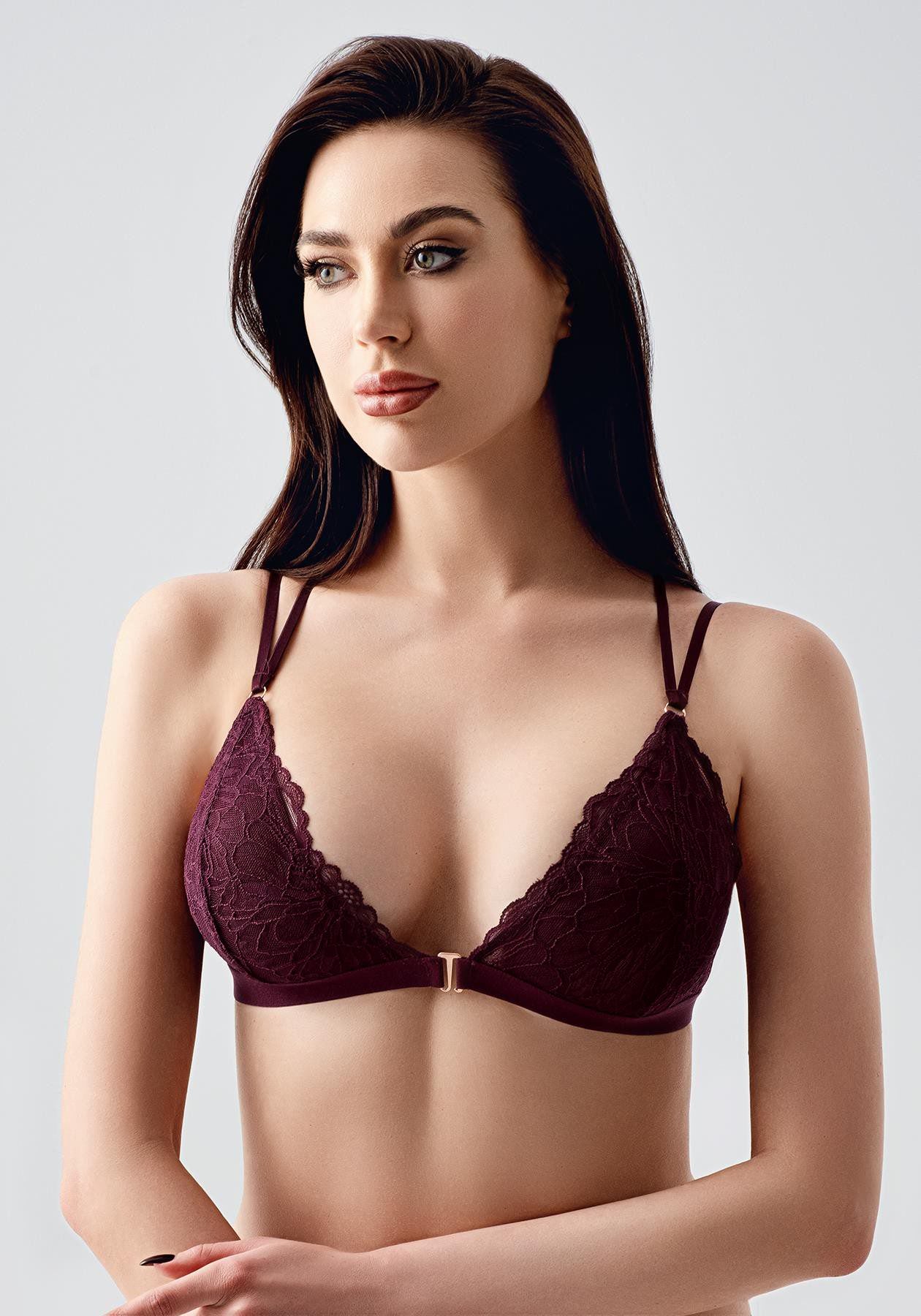Drahtloser Bralette C18326 Marineblau