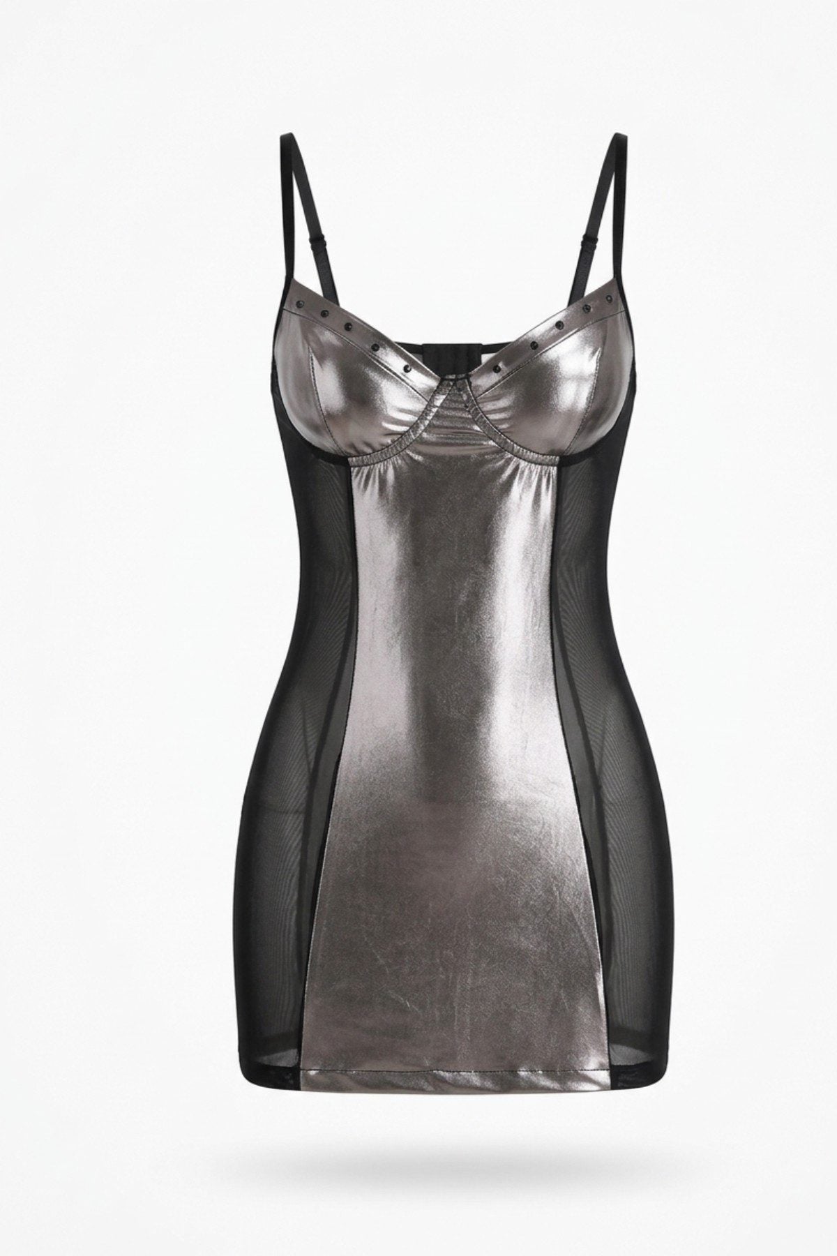 Schwarzes Rückfreies Babydoll Kleid