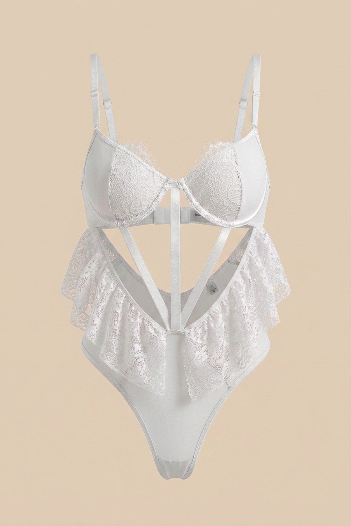 Spitzen-Detail schwarzer Body