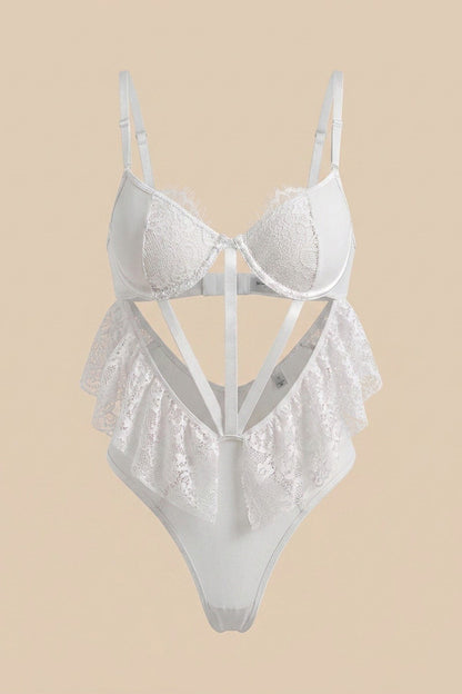 Spitzen-Detail schwarzer Body
