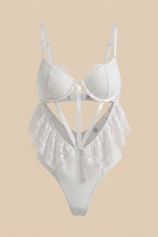 Spitzen-Detail schwarzer Body