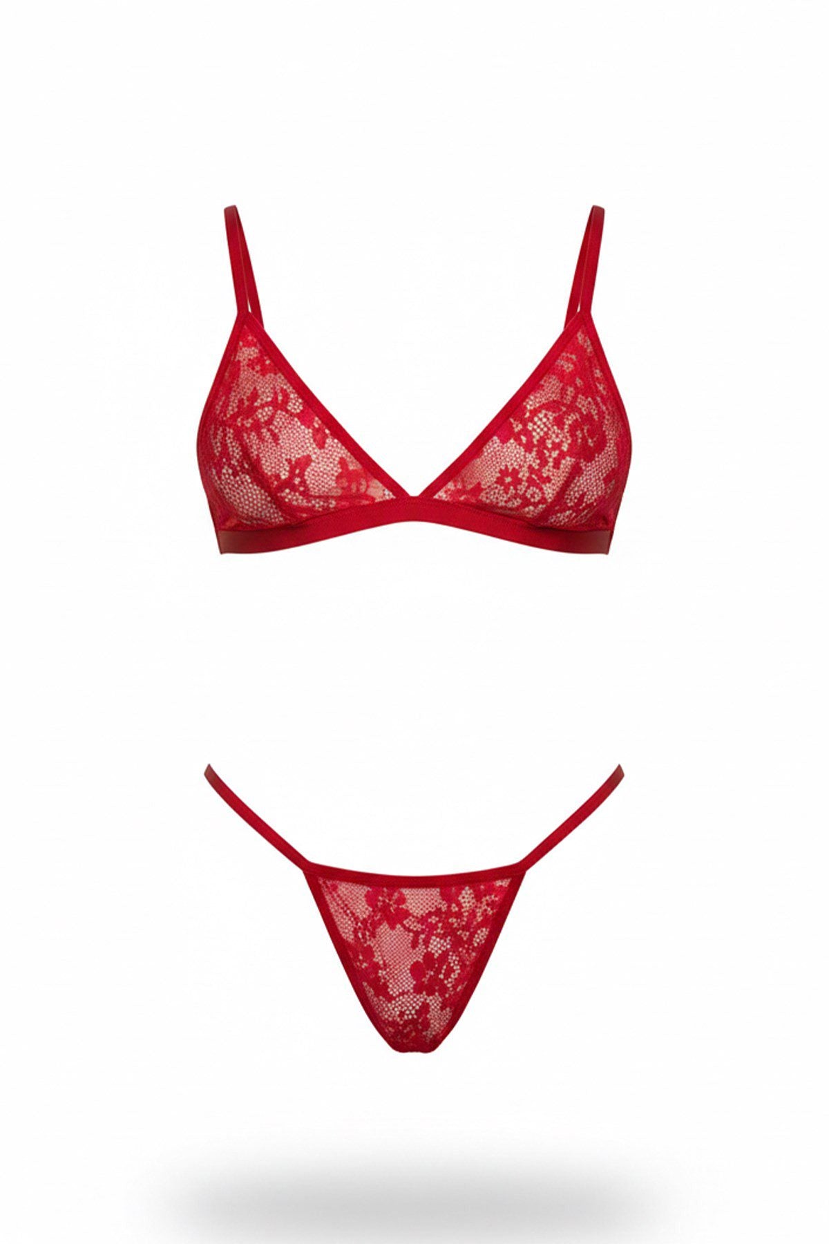4-teiliges Creme-Bralet-Set