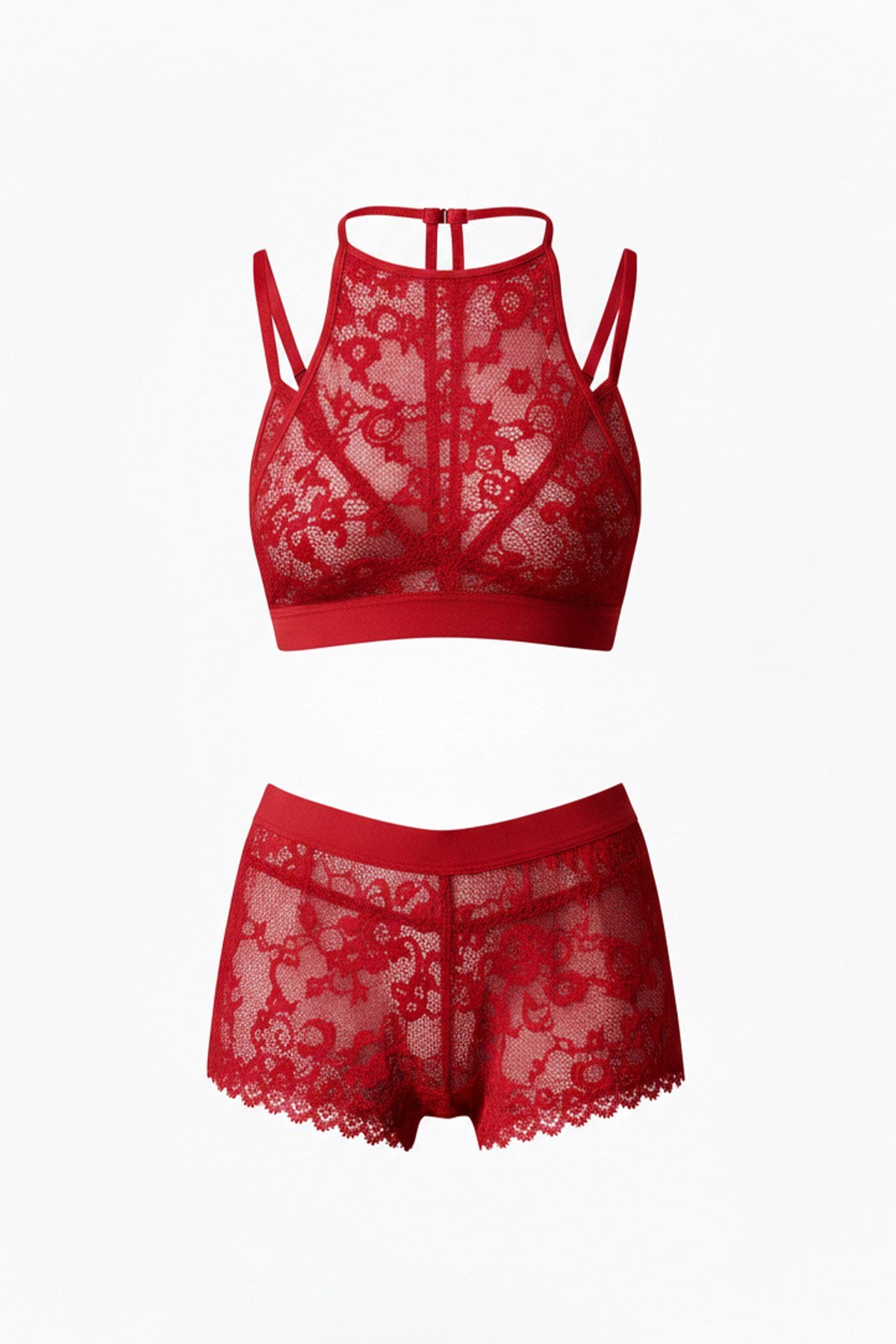 4-teiliges Creme-Bralet-Set