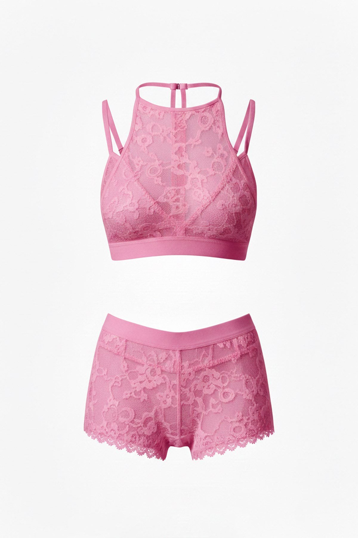 4-teiliges Creme-Bralet-Set
