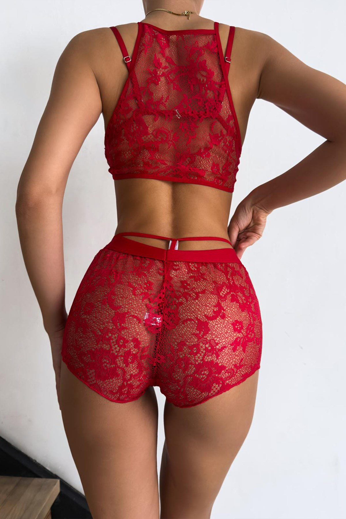 4-teiliges Creme-Bralet-Set
