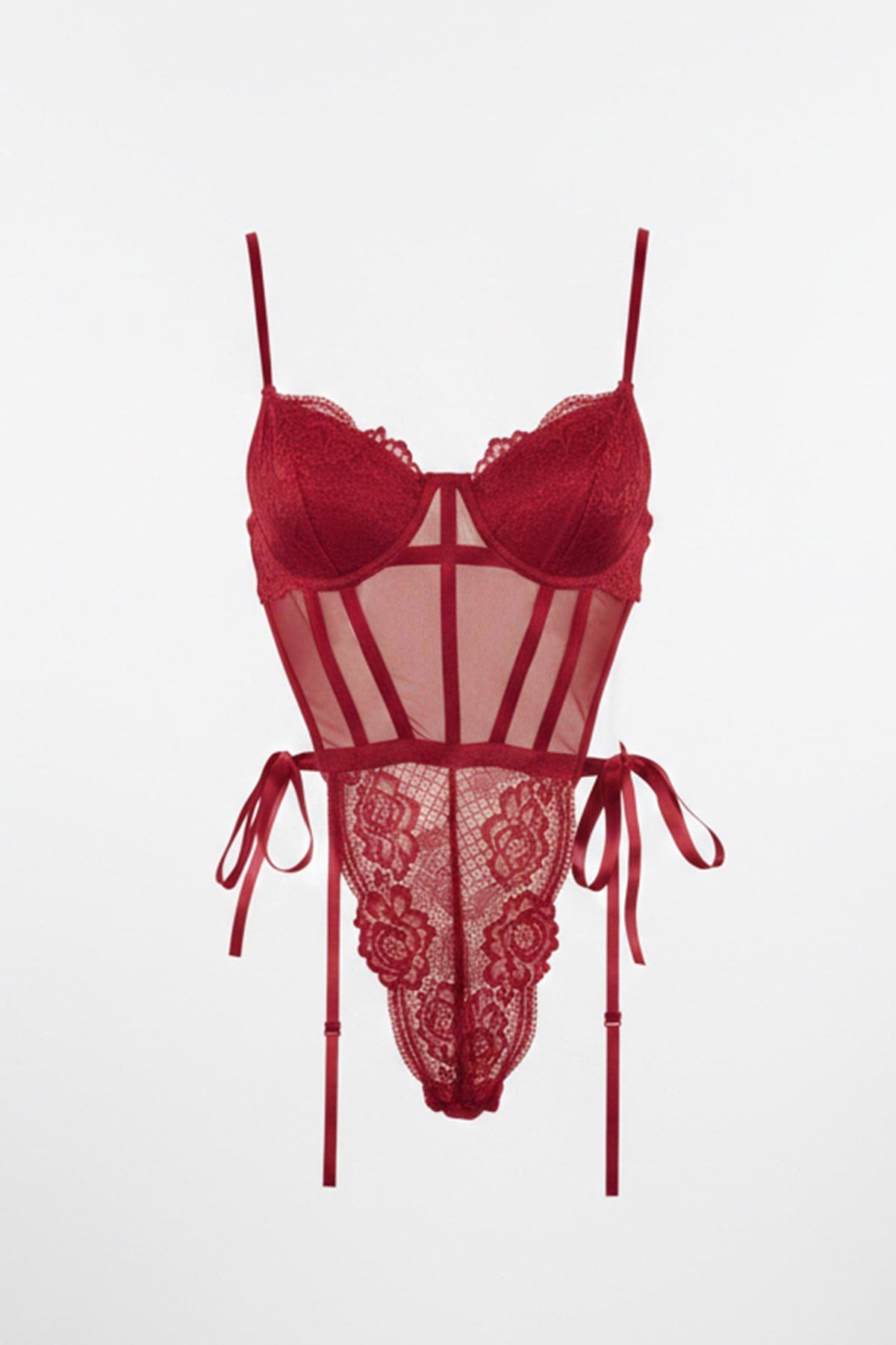 Roter transparenter Einteiler
