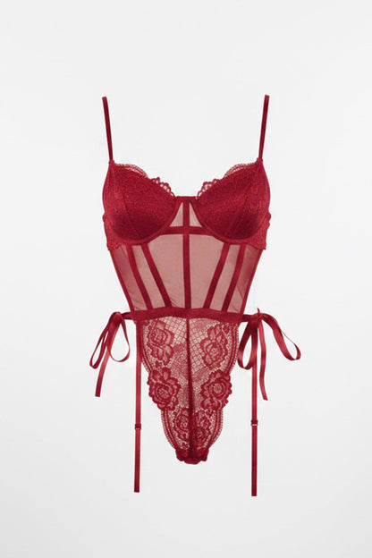 Roter transparenter Einteiler