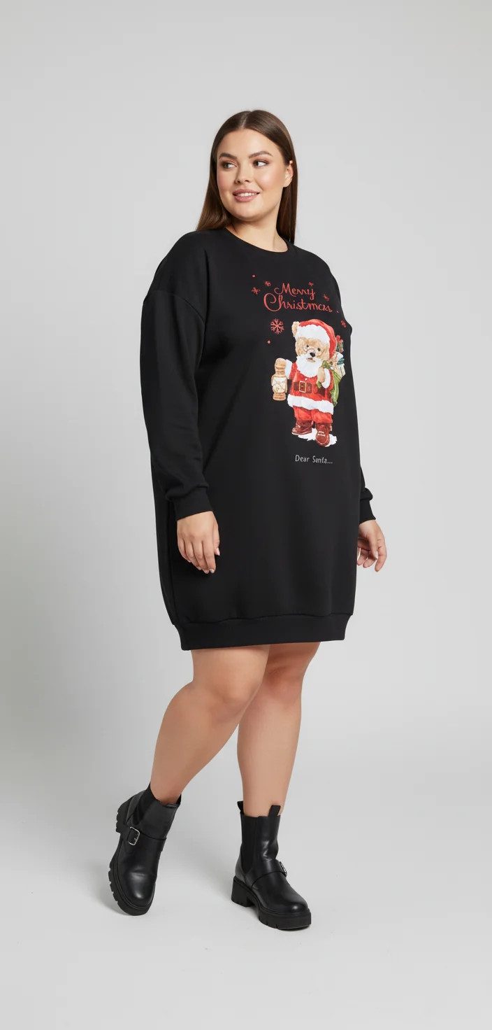 Teddybär-Sweatshirtkleid