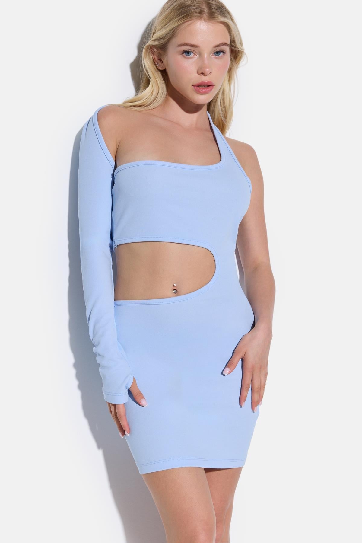 Tief ausgeschnittenes Minikleid