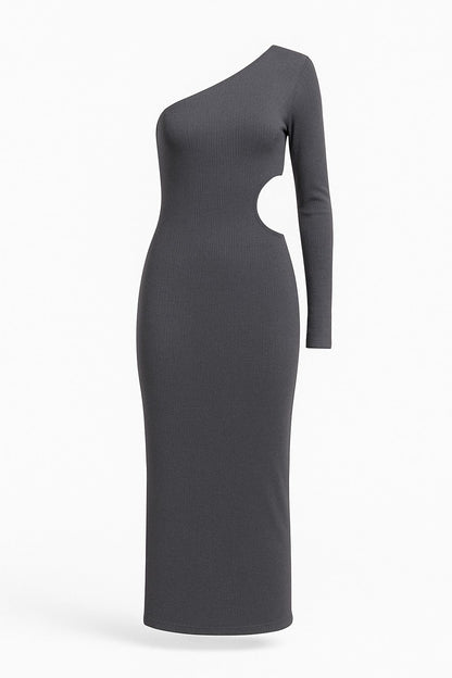 Langes Kleid mit einer Schulter