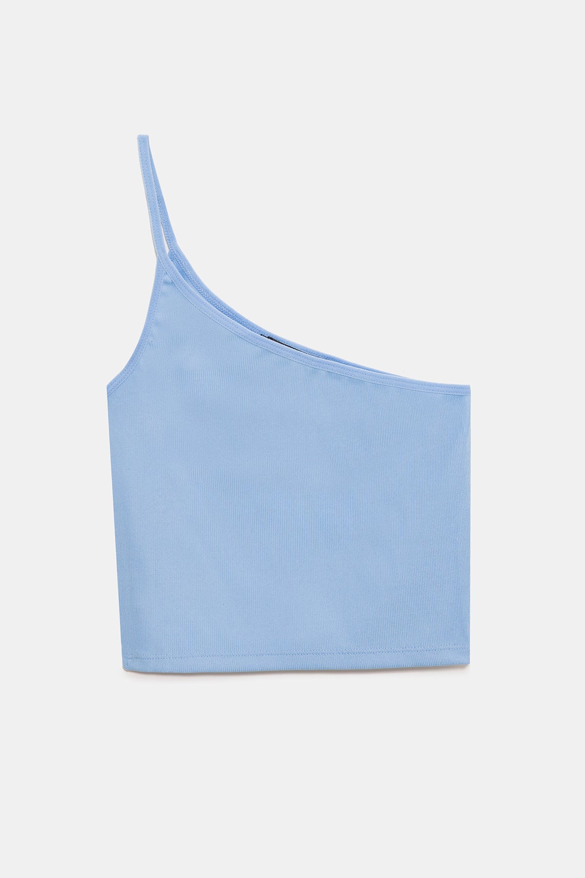 Crop-Bluse mit einer Schulter