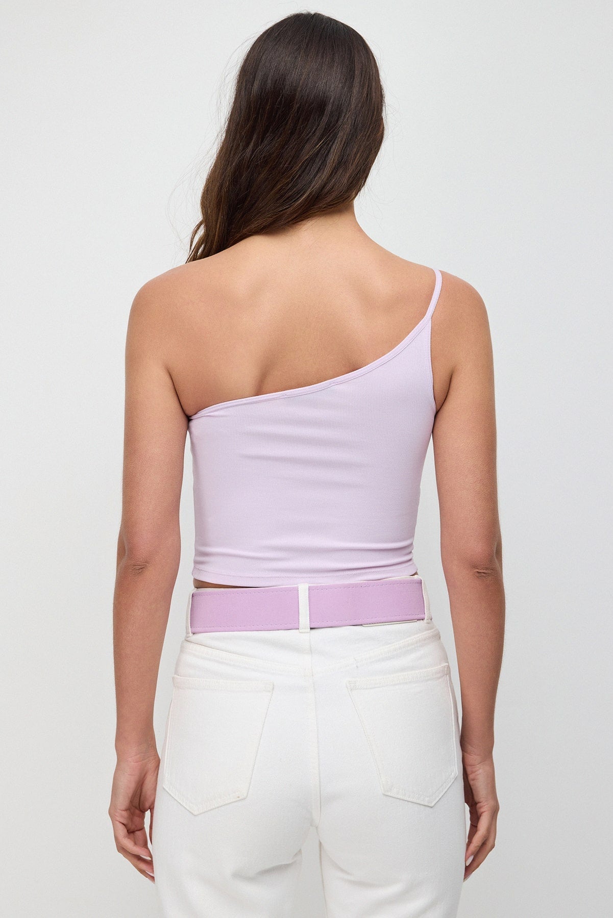 Crop-Bluse mit einer Schulter