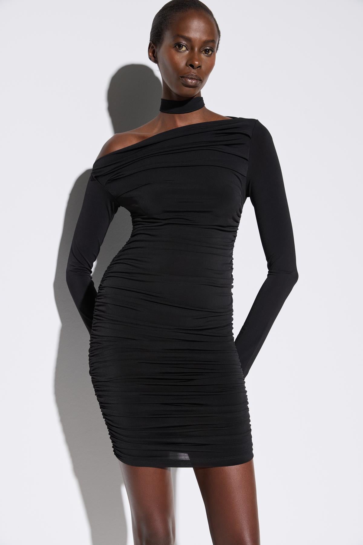 Gerafftes Minikleid