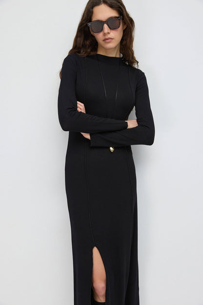 Midikleid mit Schlitz