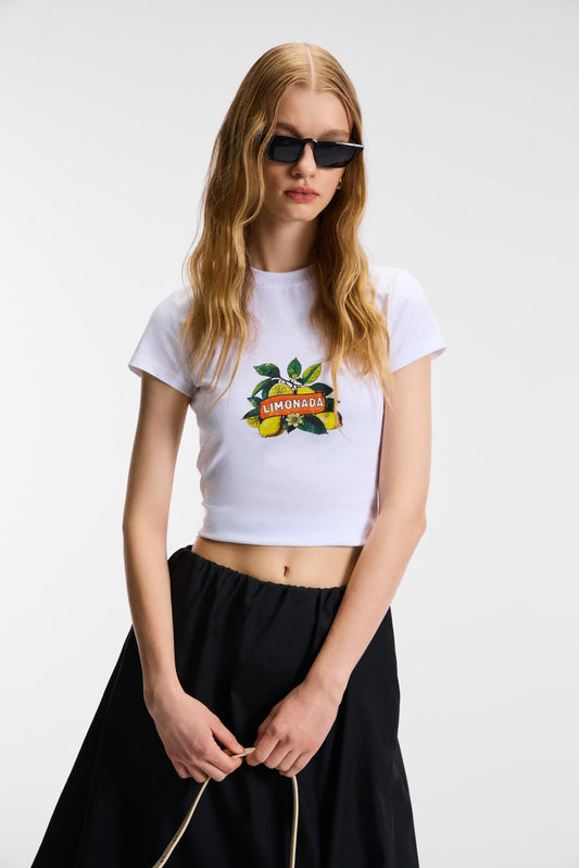 TESSIRA Damen Print Slim T-Shirt
