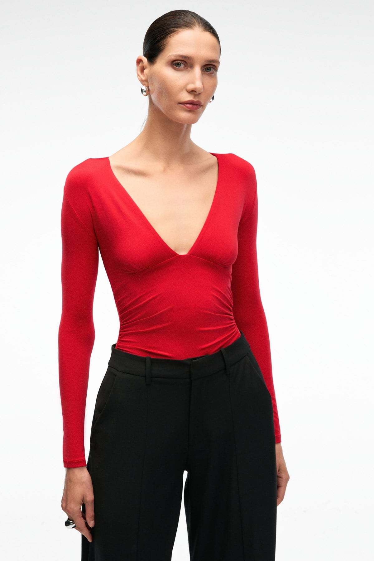TEVRINE Damenbluse, Slim Fit