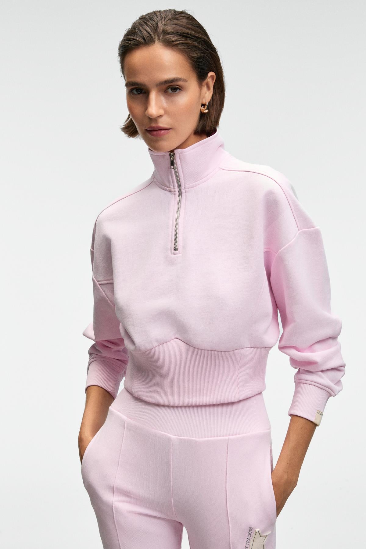 GRIMELANGE THALIA Damen Patch-Sweatshirt Rosa