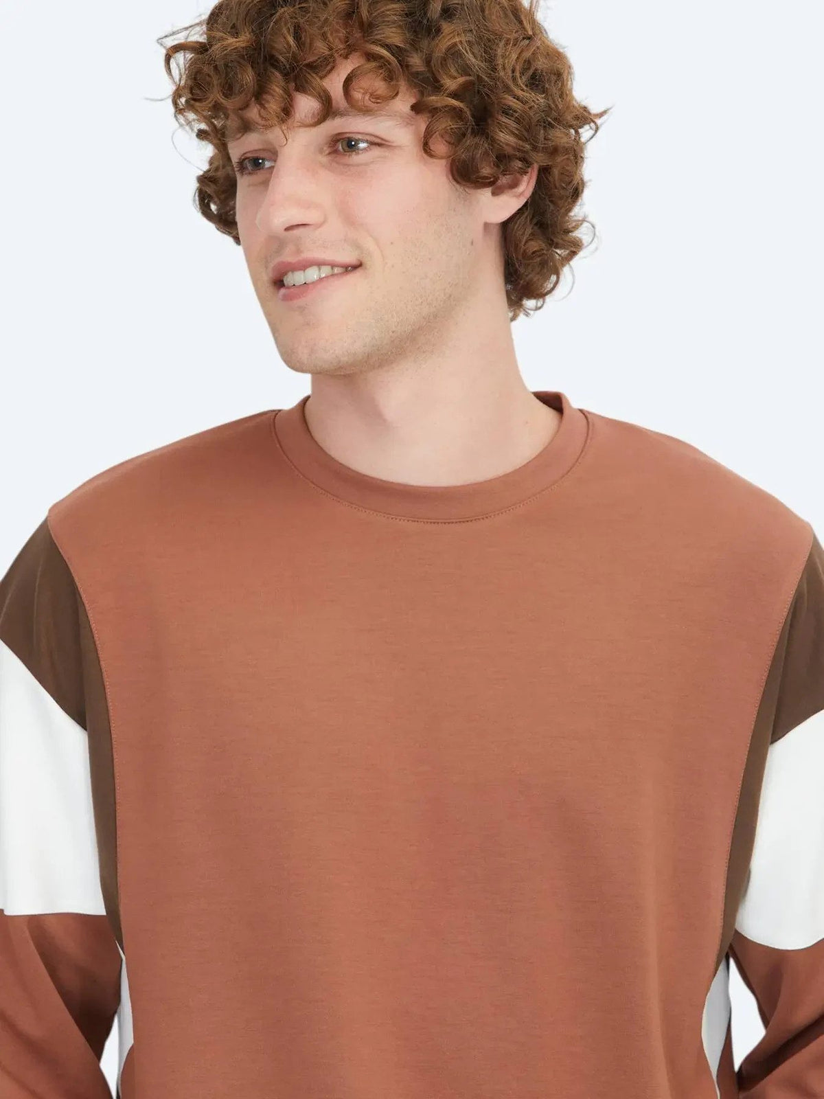 Rote Rundhals Sweatshirt