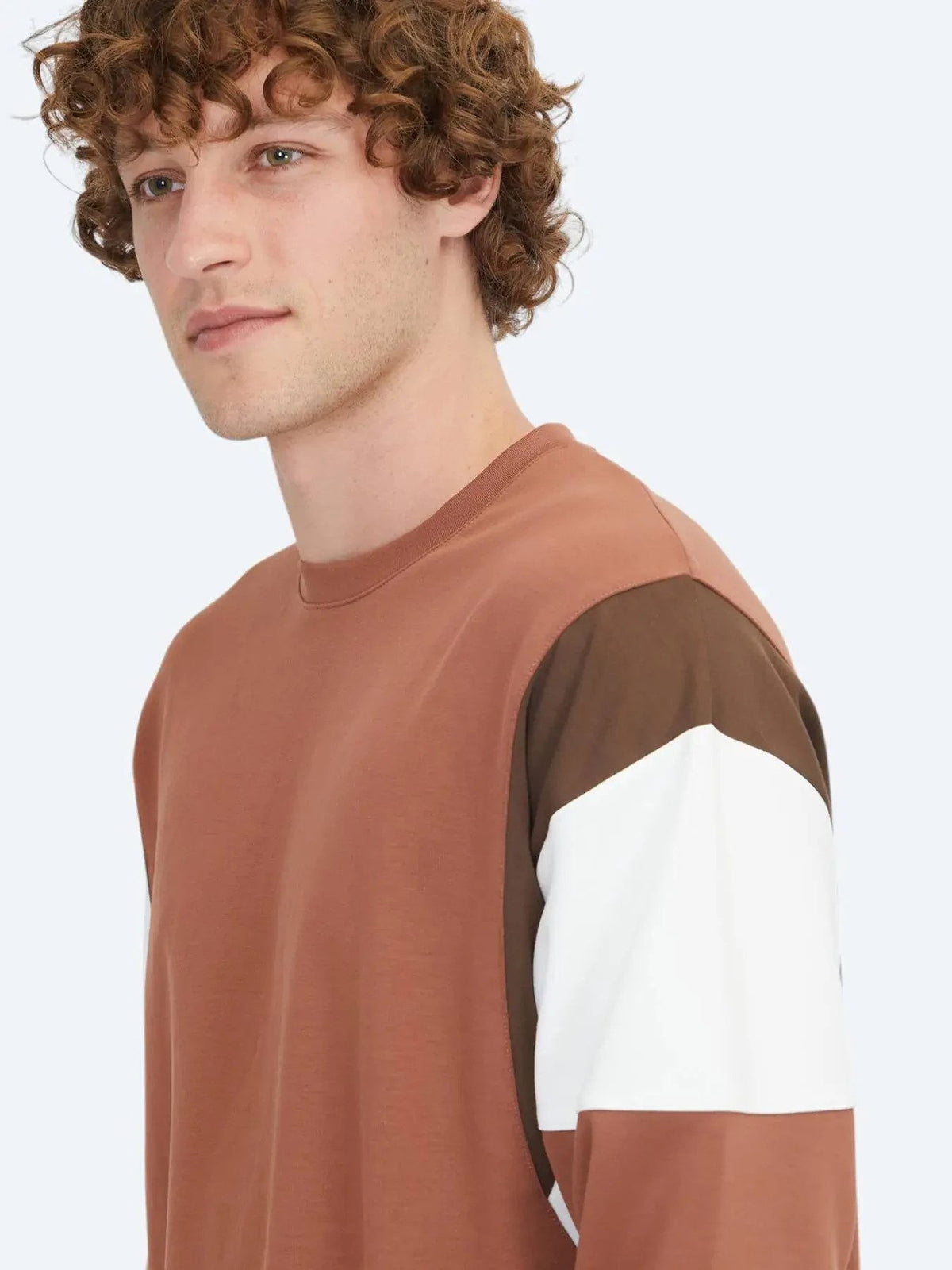 Rote Rundhals Sweatshirt