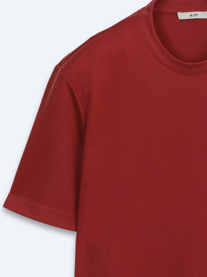 Rotes Unifarben T-Shirt