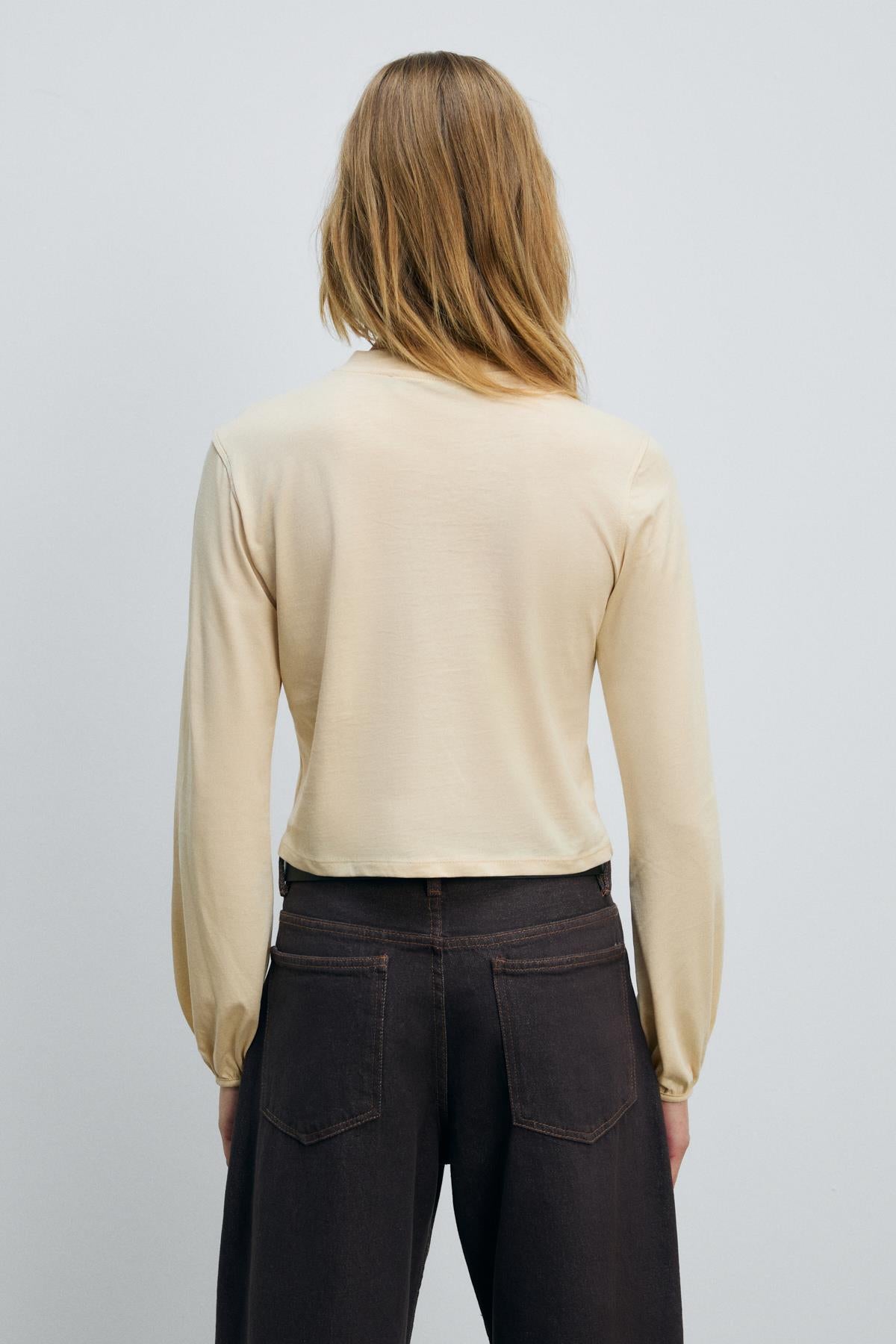 TIMBALI Damen Ballonärmel-Shirt