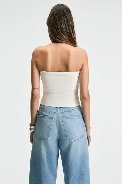 TIRAE Damen Bustier Bandeau Print