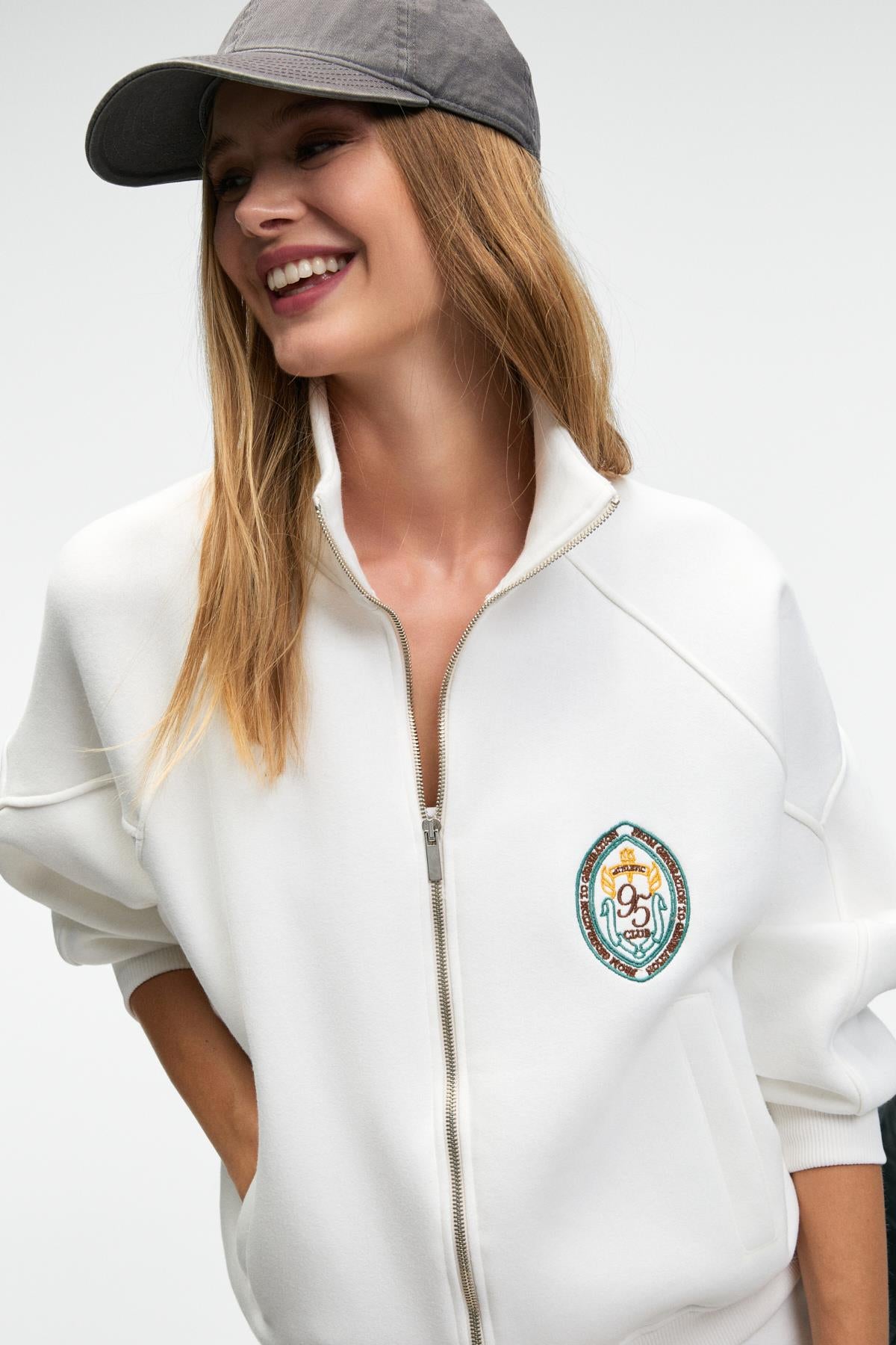 GRIMELANGE TORMENTA Damen Raglan Sweatshirt Weiß