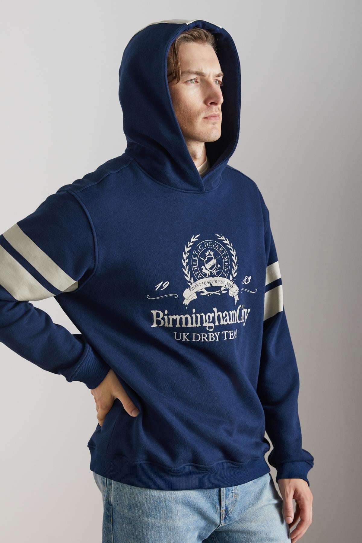 GRIMELANGE TORREY Herren Strick Sweatshirt Marineblau