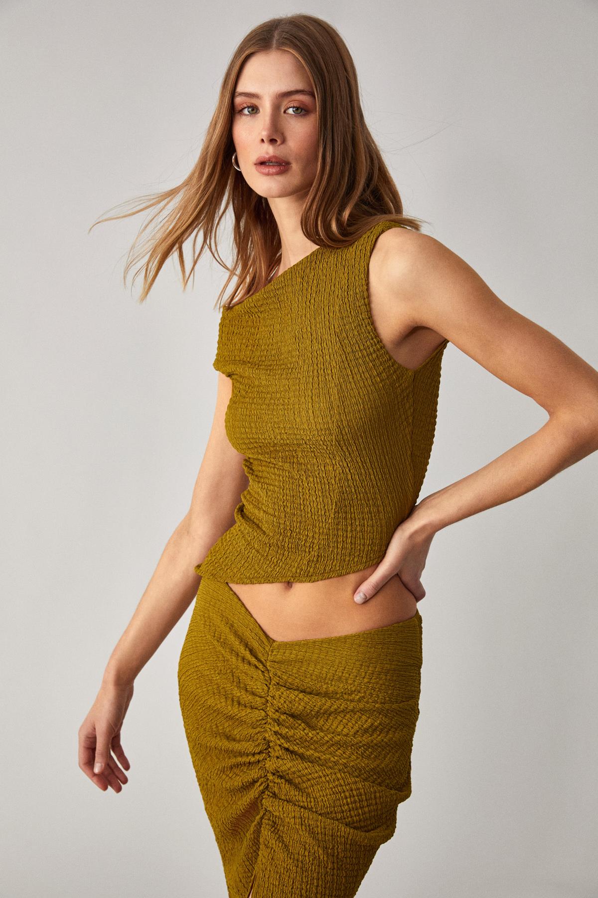 TOSIA Damen Slim Fit Strickbluse