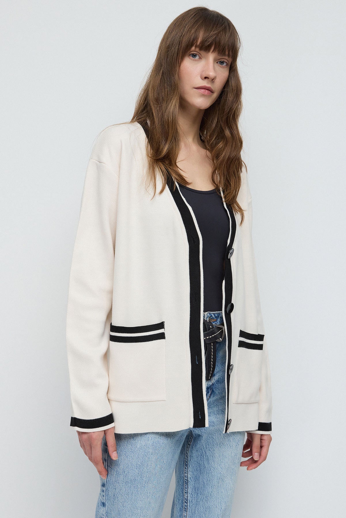 Strickjacke mit Taschen