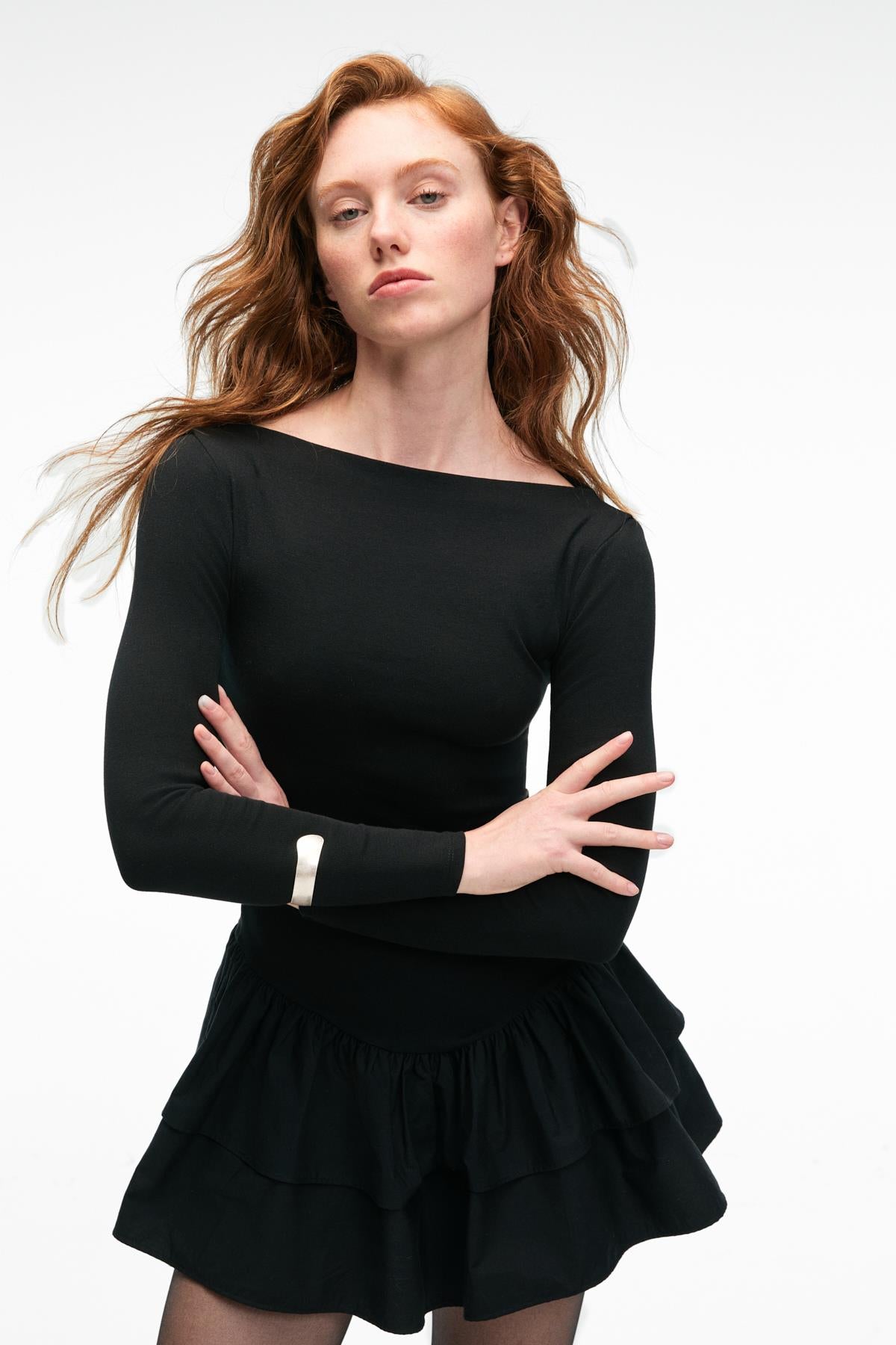 GRIMELANGE TRUSEA Damen Stretch-Minikleid Schwarz