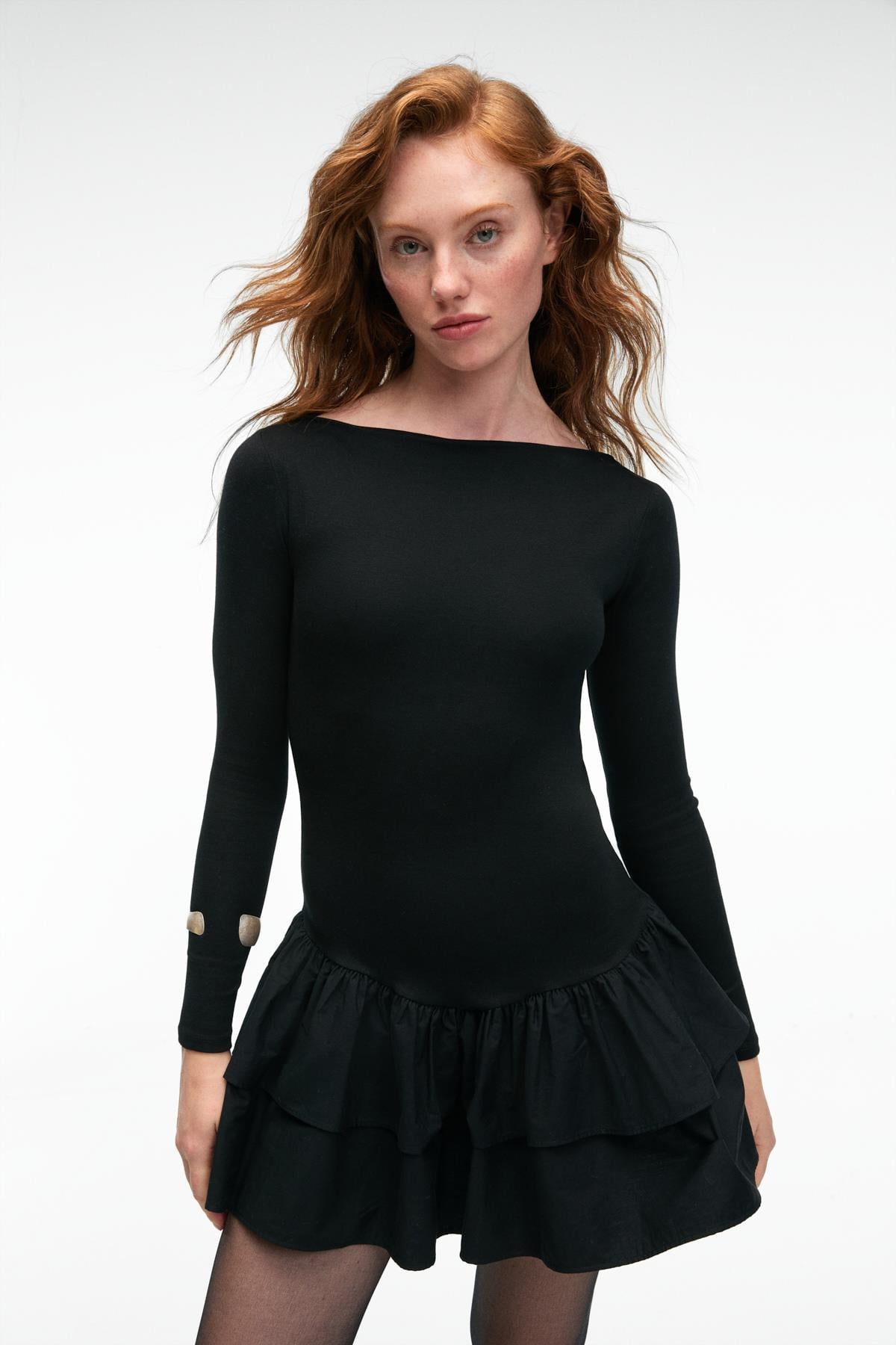 GRIMELANGE TRUSEA Damen Stretch-Minikleid Schwarz