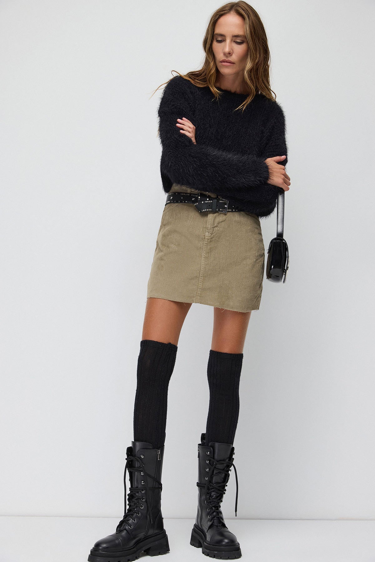 Flauschiger Crop-Pullover