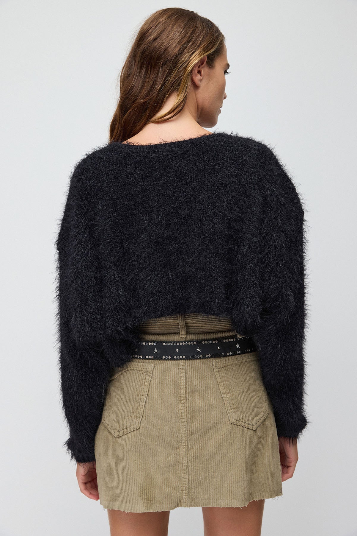 Flauschiger Crop-Pullover
