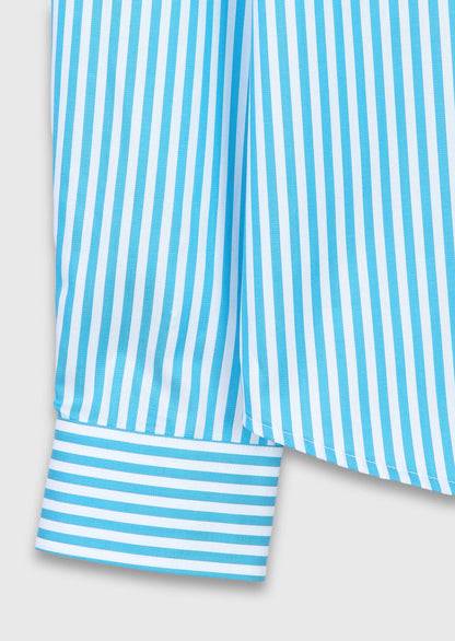 Türkisgestreiftes Klassisches Hemd